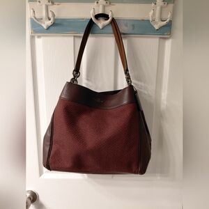 Coach New York Large Lexy Shoulder Bag Signature Tote F57540 Leather